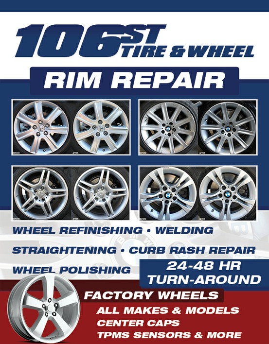 Rim repair, bent wheel repair, cracked wheel repair, TIG welding 24 hours a day, 7 days a week holidays included